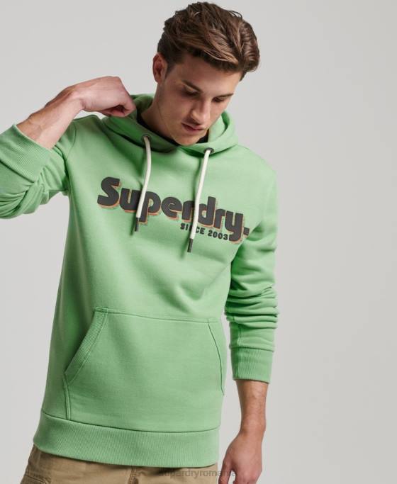 Superdry hanorac clasic terrain logo îmbrăcăminte verde bărbați JX0Z38