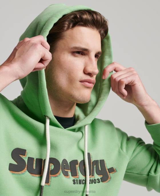 Superdry hanorac clasic terrain logo îmbrăcăminte verde bărbați JX0Z38