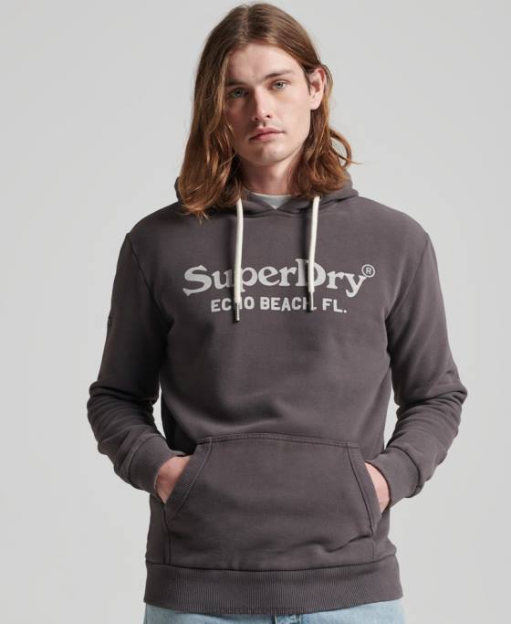 Superdry hanorac clasic vintage venue îmbrăcăminte gri inchis bărbați JX0Z508