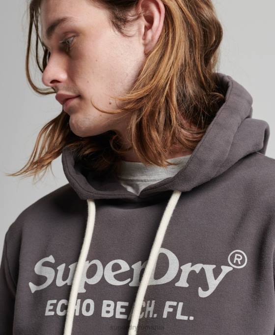 Superdry hanorac clasic vintage venue îmbrăcăminte gri inchis bărbați JX0Z508