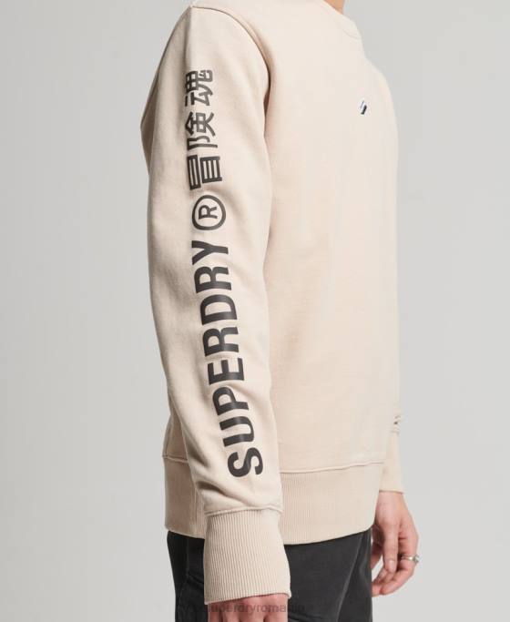 Superdry hanorac cod liniar loose crew îmbrăcăminte bej bărbați JX0Z5909