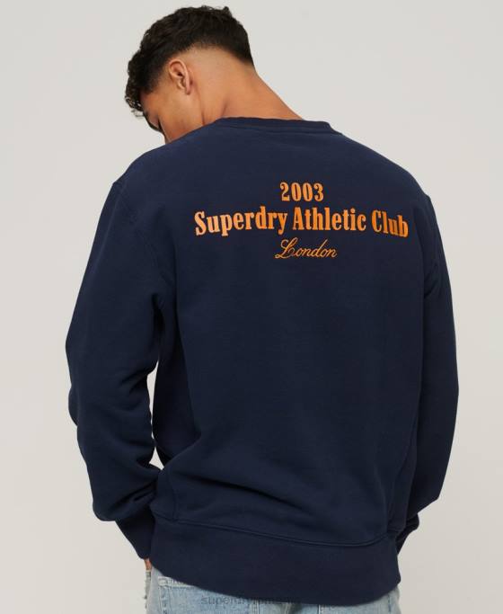 Superdry hanorac code athletic club crew îmbrăcăminte marina bărbați JX0Z530