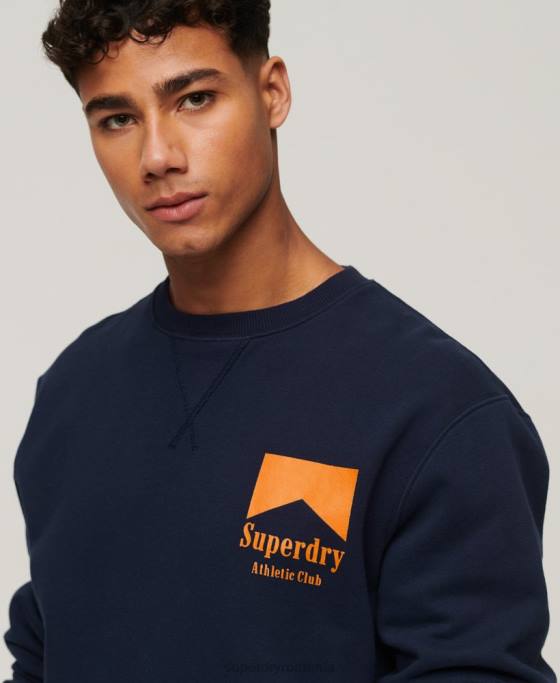 Superdry hanorac code athletic club crew îmbrăcăminte marina bărbați JX0Z530