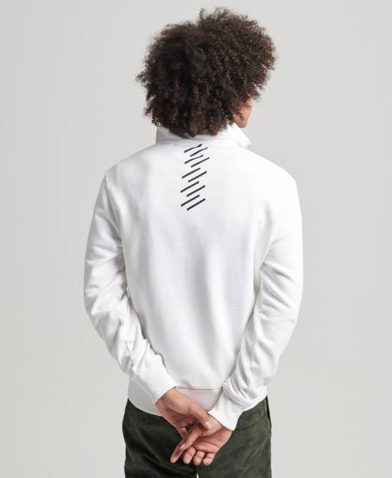 Superdry hanorac code core sport cu jumătate de fermoar îmbrăcăminte alb bărbați JX0Z5182