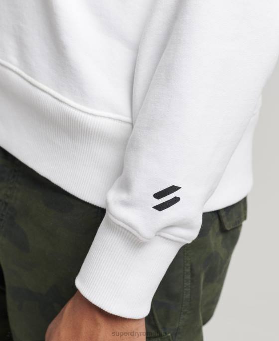 Superdry hanorac code core sport cu jumătate de fermoar îmbrăcăminte alb bărbați JX0Z5182