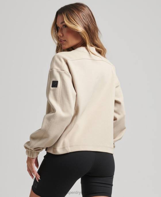Superdry hanorac code tech crew îmbrăcăminte bej femei JX0Z5773