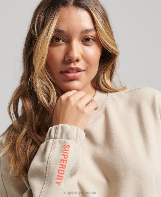 Superdry hanorac code tech crew îmbrăcăminte bej femei JX0Z5773