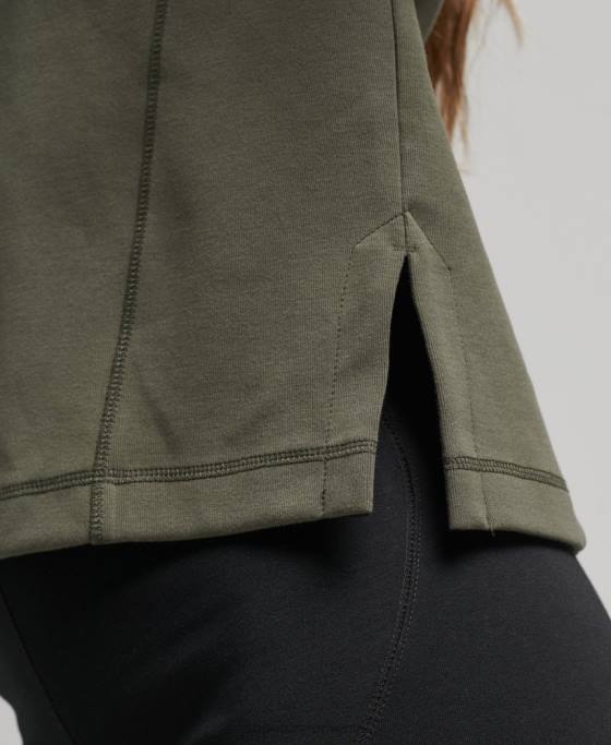 Superdry hanorac code tech crew îmbrăcăminte kaki femei JX0Z5921