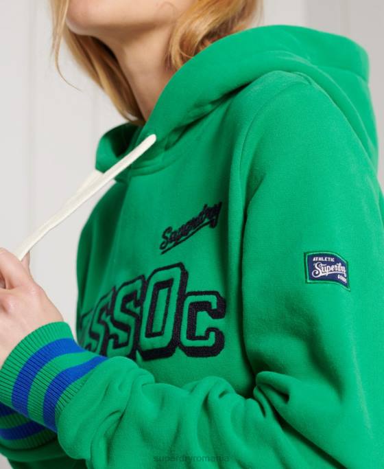 Superdry hanorac colegial atletic union îmbrăcăminte verde femei JX0Z6133