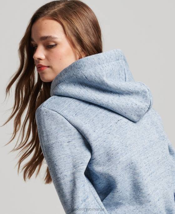 Superdry hanorac colegial cu logo vintage îmbrăcăminte albastru deschis femei JX0Z2320
