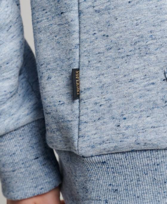 Superdry hanorac colegial cu logo vintage îmbrăcăminte albastru deschis femei JX0Z2320