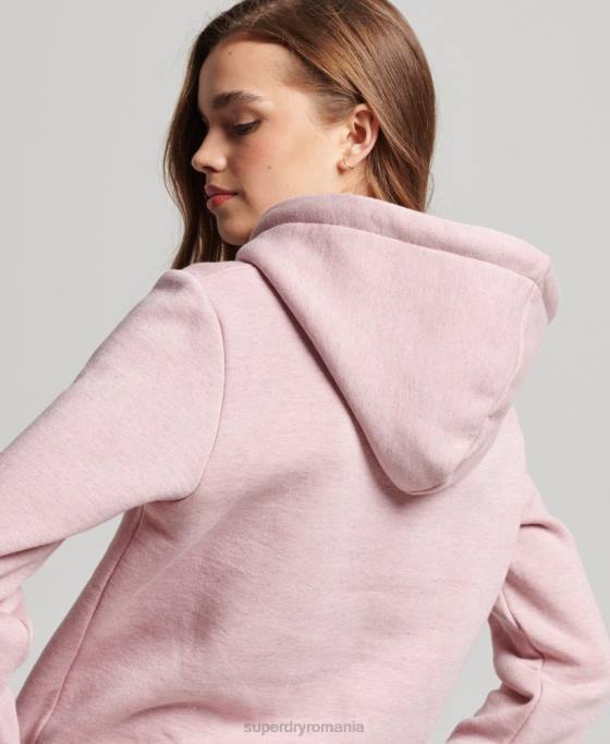 Superdry hanorac colegial cu logo vintage îmbrăcăminte roz femei JX0Z2276