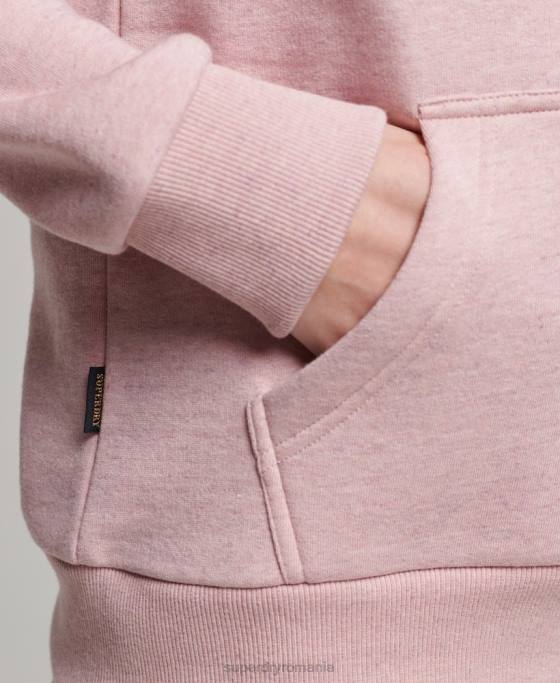 Superdry hanorac colegial cu logo vintage îmbrăcăminte roz femei JX0Z2276