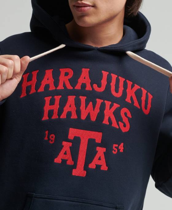 Superdry hanorac colegial de epocă îmbrăcăminte marina bărbați JX0Z801