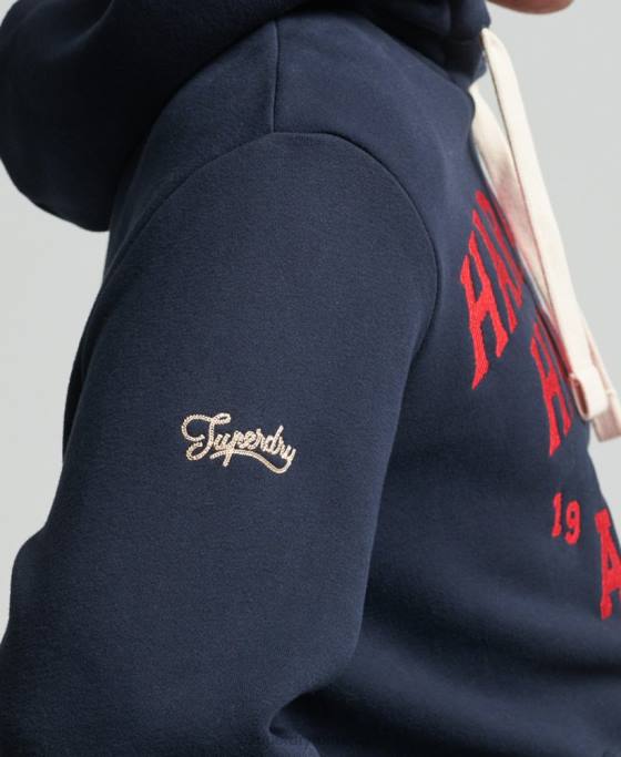 Superdry hanorac colegial de epocă îmbrăcăminte marina bărbați JX0Z801