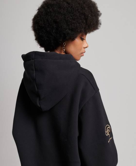 Superdry hanorac colegial de epocă îmbrăcăminte negru femei JX0Z5811