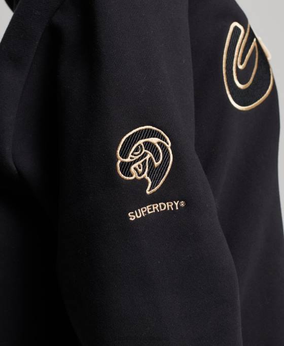 Superdry hanorac colegial de epocă îmbrăcăminte negru femei JX0Z5811