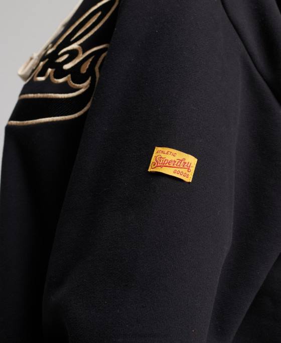 Superdry hanorac colegial de epocă îmbrăcăminte negru femei JX0Z5811