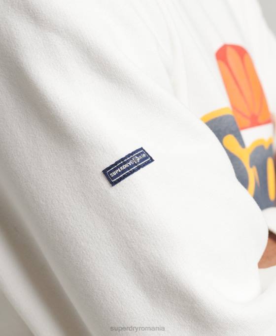 Superdry hanorac cooper nostalgia crew îmbrăcăminte cremă bărbați JX0Z5051