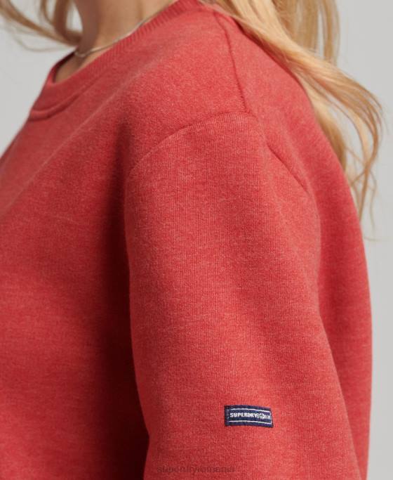 Superdry hanorac cooper nostalgia crew îmbrăcăminte roșu femei JX0Z6072