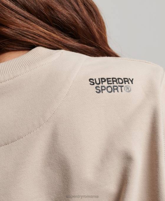 Superdry hanorac core crew îmbrăcăminte bej femei JX0Z3309