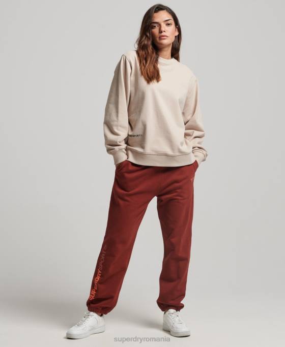 Superdry hanorac core crew îmbrăcăminte bej femei JX0Z3309