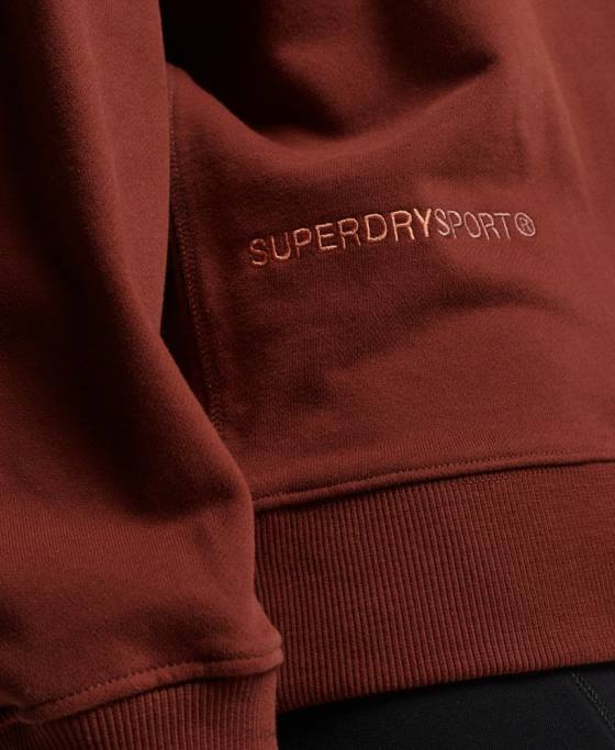 Superdry hanorac core crew îmbrăcăminte maro femei JX0Z3328