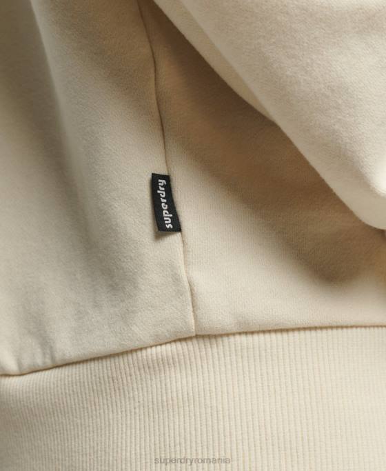 Superdry hanorac crew crew îmbrăcăminte cremă bărbați JX0Z478