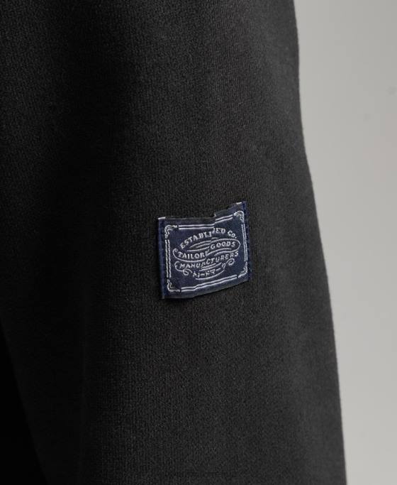 Superdry hanorac crew cu logo narativ cu strasuri îmbrăcăminte negru femei JX0Z5772