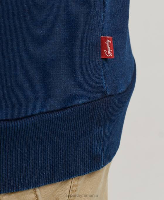 Superdry hanorac crew semn de perete îmbrăcăminte albastru inchis bărbați JX0Z5157