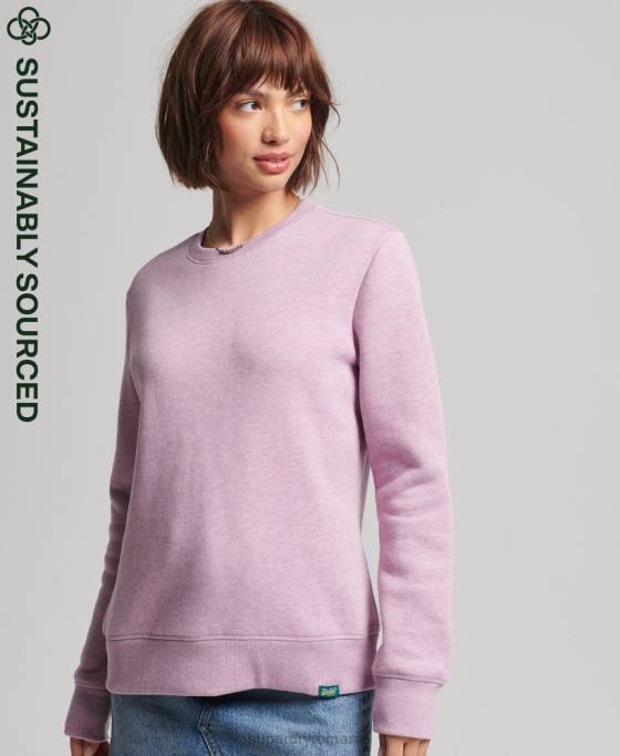 Superdry hanorac crew vintage din bumbac organic îmbrăcăminte Violet femei JX0Z5912