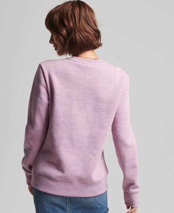 Superdry hanorac crew vintage din bumbac organic îmbrăcăminte Violet femei JX0Z5912