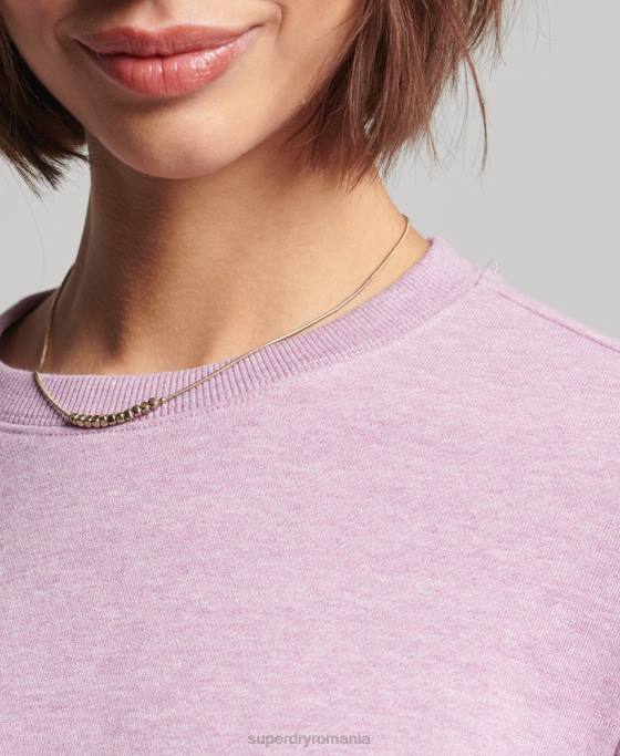 Superdry hanorac crew vintage din bumbac organic îmbrăcăminte Violet femei JX0Z5912