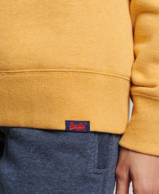 Superdry hanorac crew vintage din bumbac organic îmbrăcăminte galben femei JX0Z5747