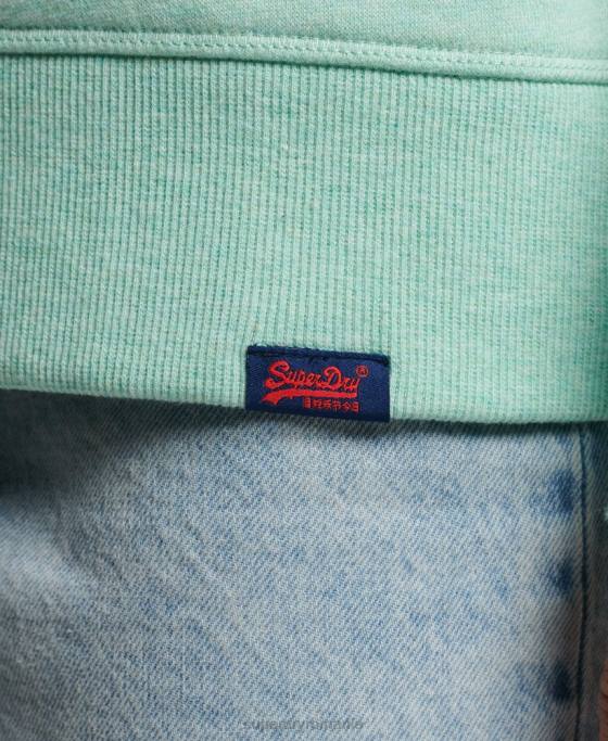 Superdry hanorac crew vintage din bumbac organic îmbrăcăminte verde femei JX0Z5855