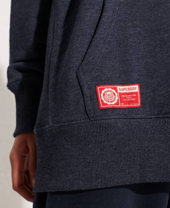 Superdry hanorac crop grafic pentru colegiu îmbrăcăminte albastru femei JX0Z5977