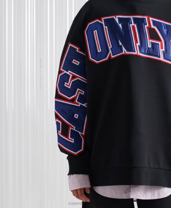 Superdry hanorac cu aplicație sdx ediție limitată îmbrăcăminte negru femei JX0Z5208