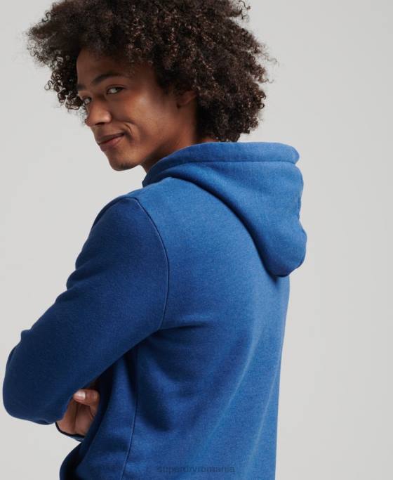 Superdry hanorac cu autocolant de călătorie îmbrăcăminte albastru inchis bărbați JX0Z587