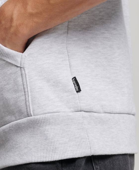 Superdry hanorac cu autocolant de călătorie îmbrăcăminte gri deschis bărbați JX0Z720