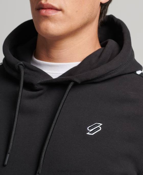 Superdry hanorac cu bandă cu logo îmbrăcăminte negru bărbați JX0Z563