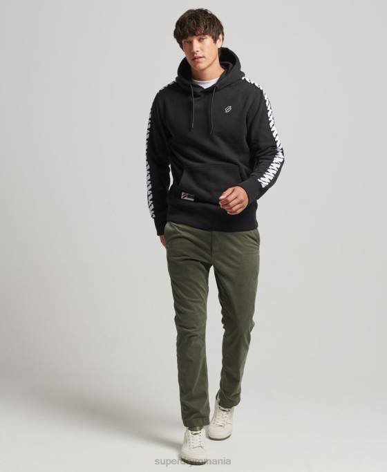 Superdry hanorac cu bandă cu logo îmbrăcăminte negru bărbați JX0Z563