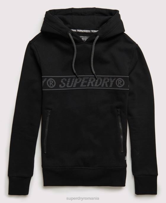 Superdry hanorac cu bandă universală îmbrăcăminte negru bărbați JX0Z903