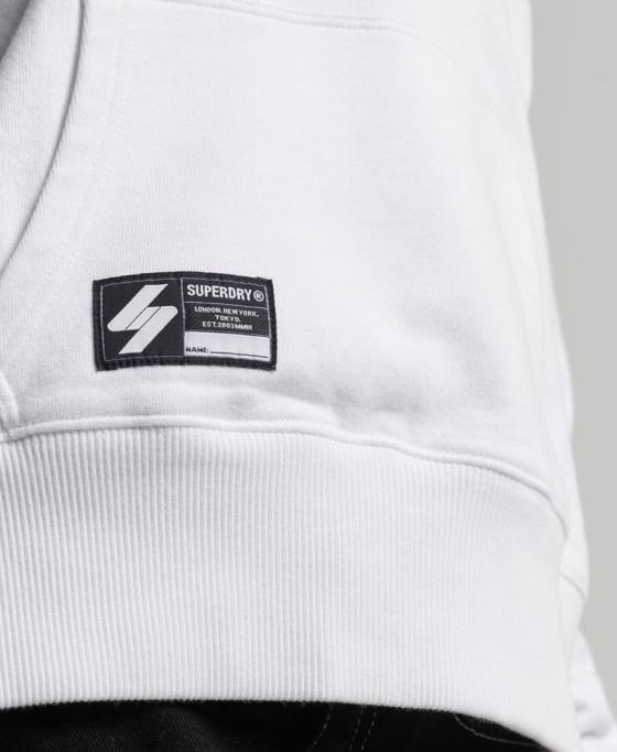 Superdry hanorac cu cap cu logo-ul independent îmbrăcăminte alb femei JX0Z5844