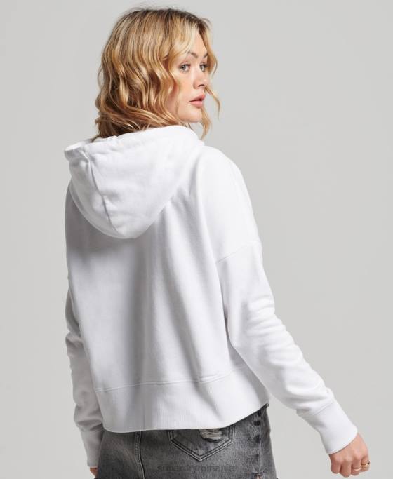 Superdry hanorac cu cap cu logo-ul independent îmbrăcăminte alb femei JX0Z5894