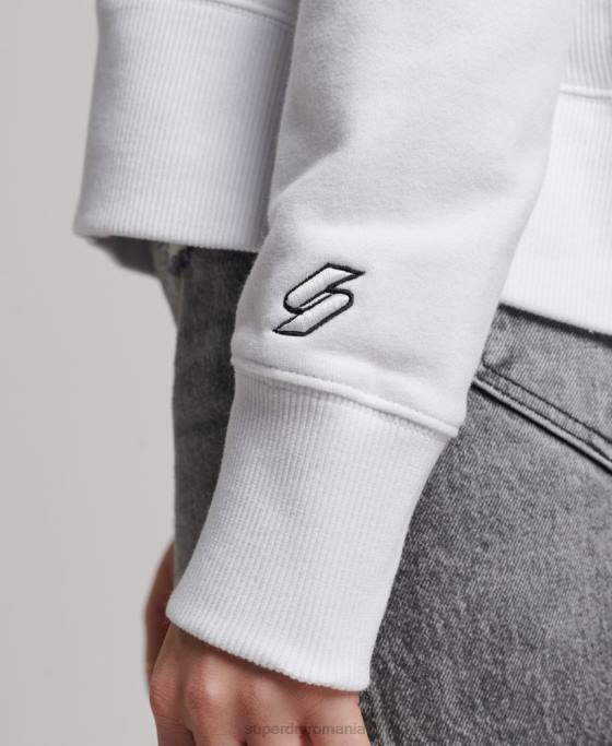 Superdry hanorac cu cap cu logo-ul independent îmbrăcăminte alb femei JX0Z5894