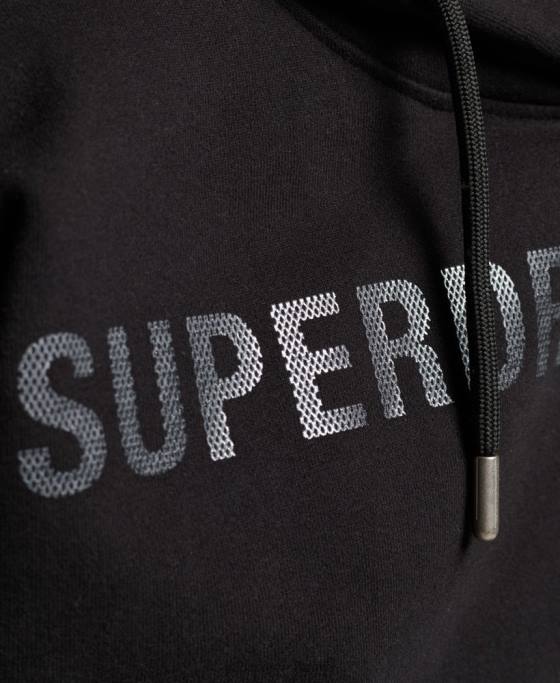 Superdry hanorac cu cap cu logo-ul independent îmbrăcăminte negru femei JX0Z5780