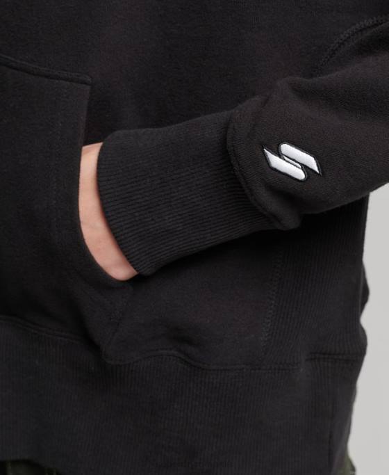 Superdry hanorac cu cap cu logo-ul independent îmbrăcăminte negru femei JX0Z5780