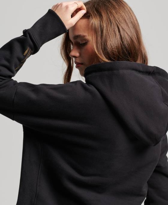 Superdry hanorac cu cap cu logo-ul independent îmbrăcăminte negru femei JX0Z5871