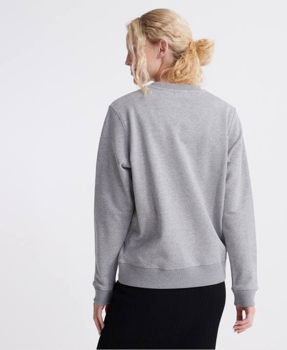 Superdry hanorac cu etichetă standard din bumbac organic îmbrăcăminte gri femei JX0Z3487