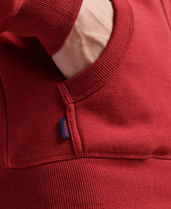 Superdry hanorac cu fermoar brodat cu logo vintage din bumbac organic îmbrăcăminte roșu bărbați JX0Z628
